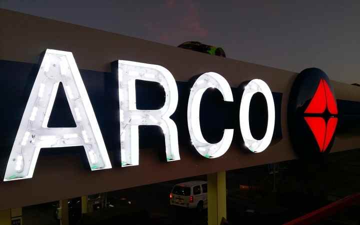 huge neon sign as outdoor signs for business
